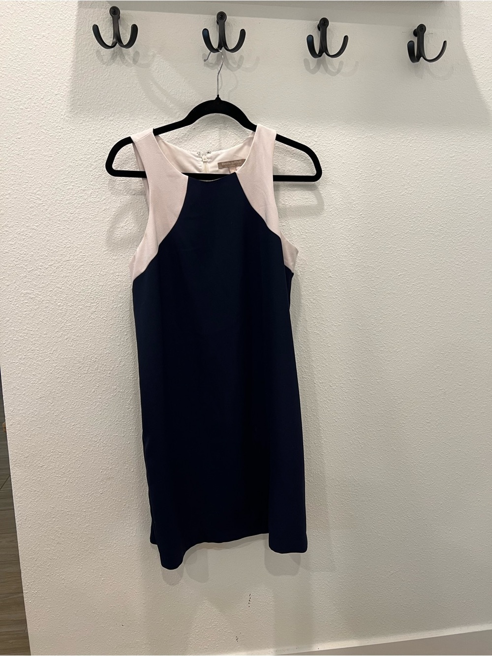 Banana Republic Factory Navy and Blush Colorblock Sleeveless Dress